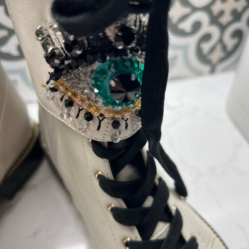 Kurt Geiger Combat Boots with Eye Detail - Picture 2 of 7